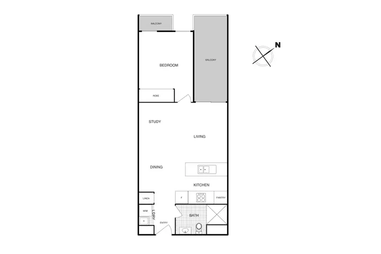 Floorplan of Homely apartment listing, 722/1 Elouera Street, Braddon ACT 2612