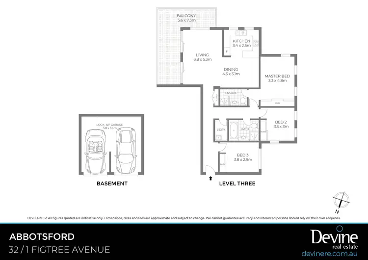 Floorplan of Homely apartment listing, 32/1 Figtree Avenue, Abbotsford NSW 2046