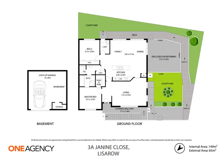 Floorplan of Homely semi-detached listing, 3a Janine Close, Lisarow NSW 2250