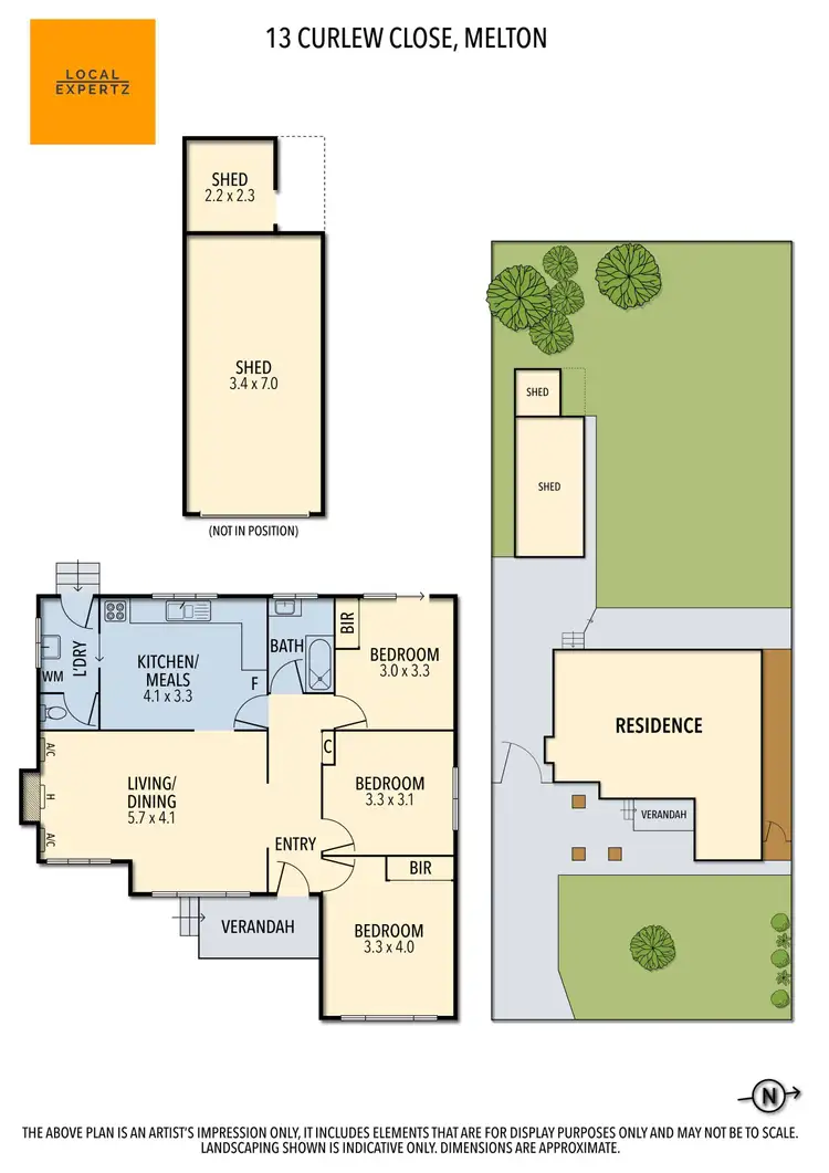 Floorplan of Homely house listing, 13 Curlew Close, Melton VIC 3337