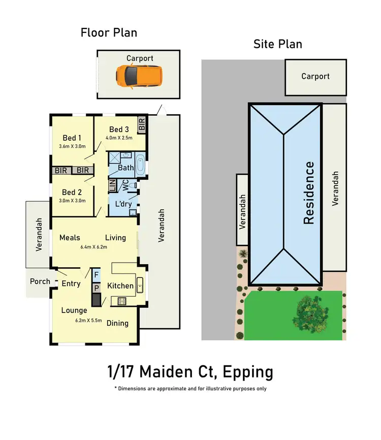 Floorplan of Homely unit listing, 1/17 Maiden Court, Epping VIC 3076