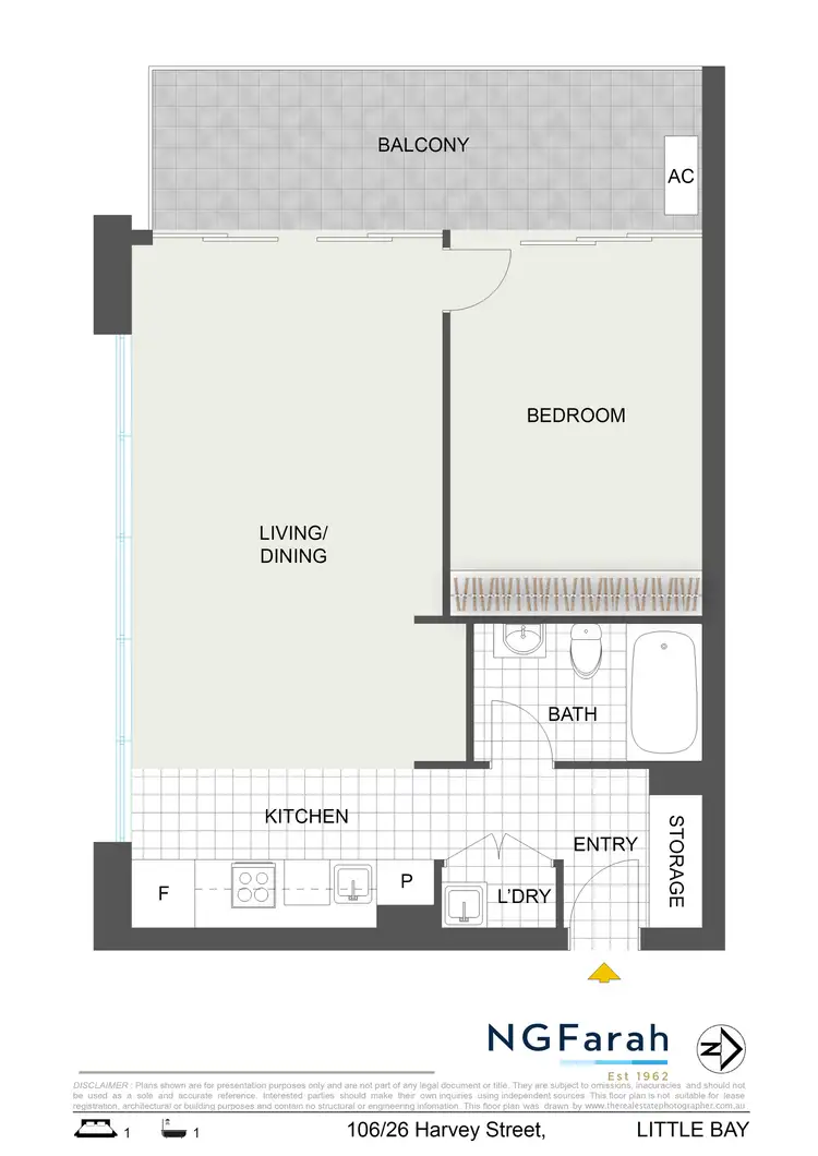 Floorplan of Homely apartment listing, 106/26 Harvey Street, Little Bay NSW 2036