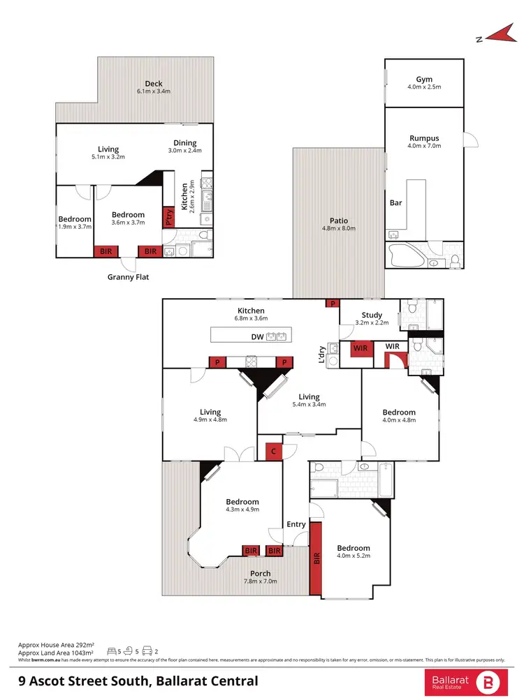 Floorplan of Homely house listing, 9 Ascot Street South, Ballarat Central VIC 3350