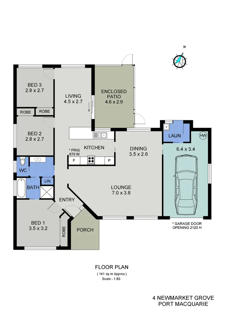 Floorplan of Homely house listing, 4 Newmarket Grove, Port Macquarie NSW 2444