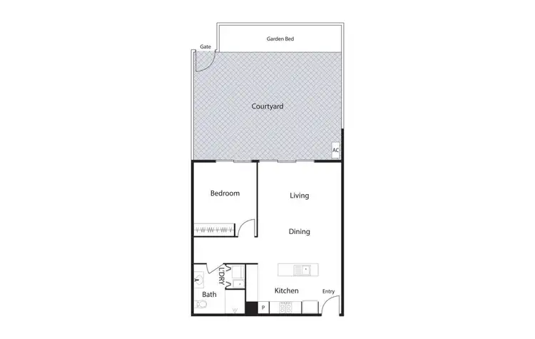 Floorplan of Homely unit listing, 91/8 Baudinette Circuit, Bruce ACT 2617