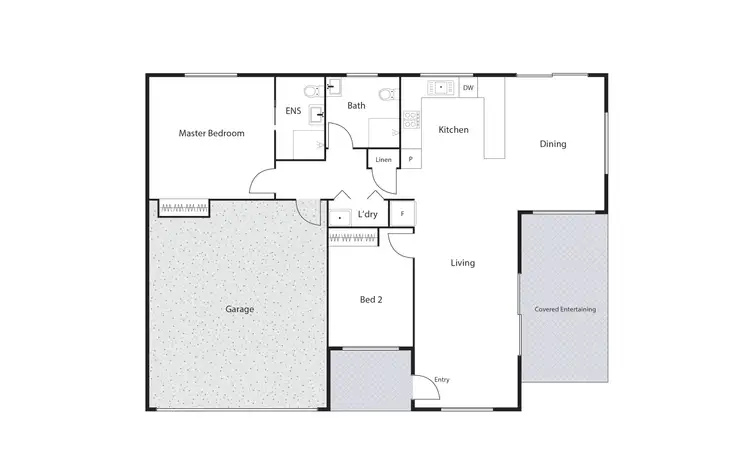 Floorplan of Homely townhouse listing, 2/9 McNamara Street, Pearce ACT 2607