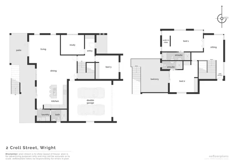 Floorplan of Homely house listing, 2 Croll Street, Wright ACT 2611