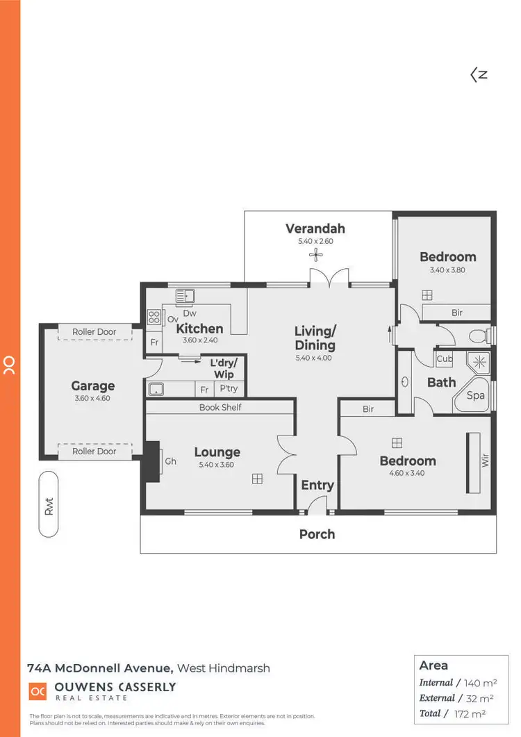 Floorplan of Homely house listing, 74A McDonnell Avenue, West Hindmarsh SA 5007