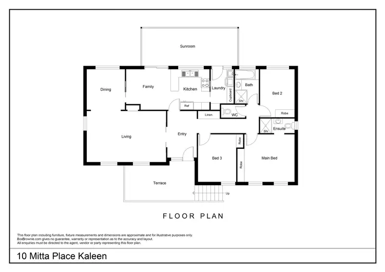 Floorplan of Homely house listing, 10 Mitta Place, Kaleen ACT 2617