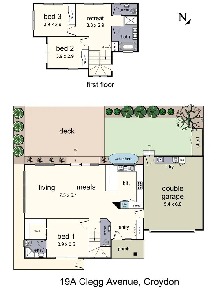 Floorplan of Homely house listing, 19A Clegg Avenue, Croydon VIC 3136