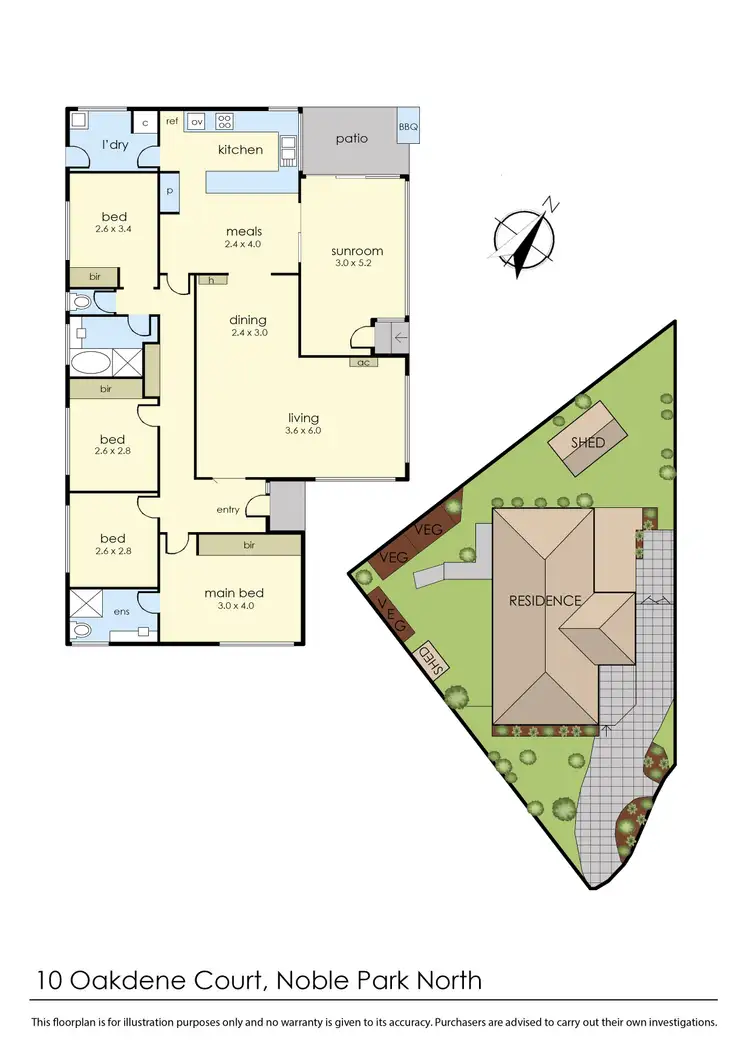 Floorplan of Homely house listing, 10 Oakdene Court, Noble Park North VIC 3174