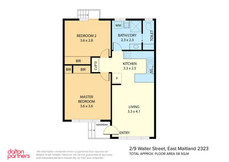 Floorplan of Homely unit listing, 2/9 Waller Street, East Maitland NSW 2323