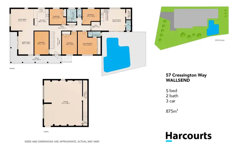 Floorplan of Homely house listing, 57 Cressington Way, Wallsend NSW 2287
