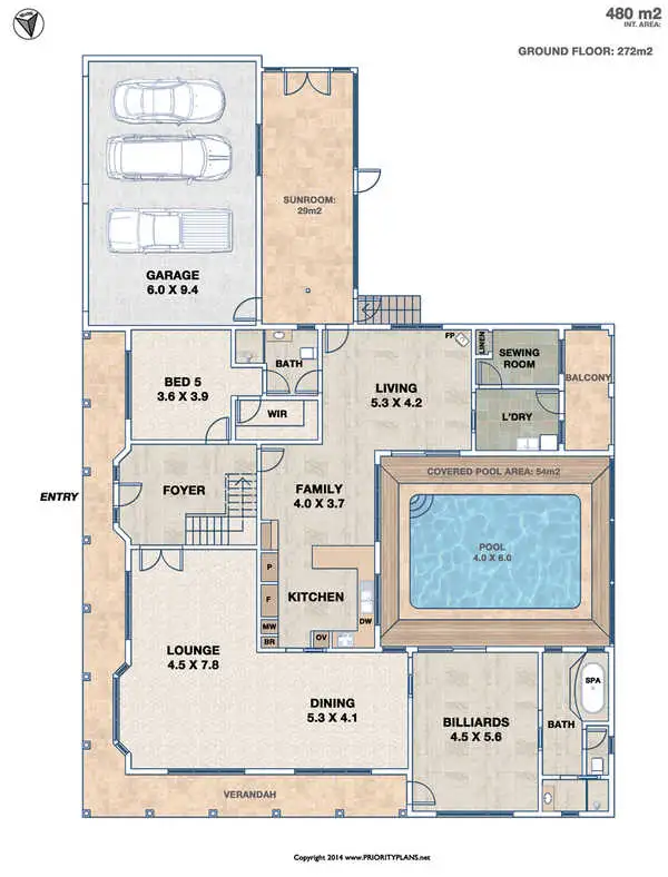 Floorplan of Homely house listing, 28 Greenwood Place, Lennox Head NSW 2478