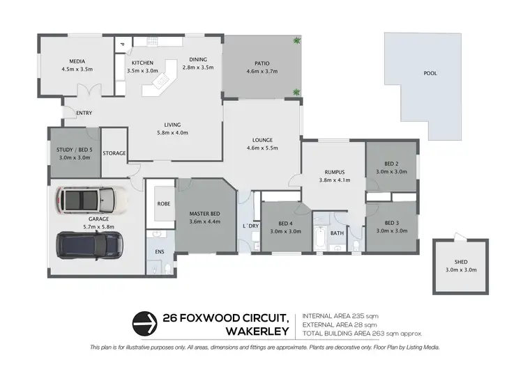 Floorplan of Homely house listing, 26 Foxwood Circuit, Wakerley QLD 4154