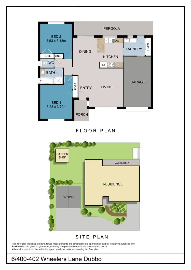 Floorplan of Homely townhouse listing, 6/400-402 Wheelers Lane, Dubbo NSW 2830