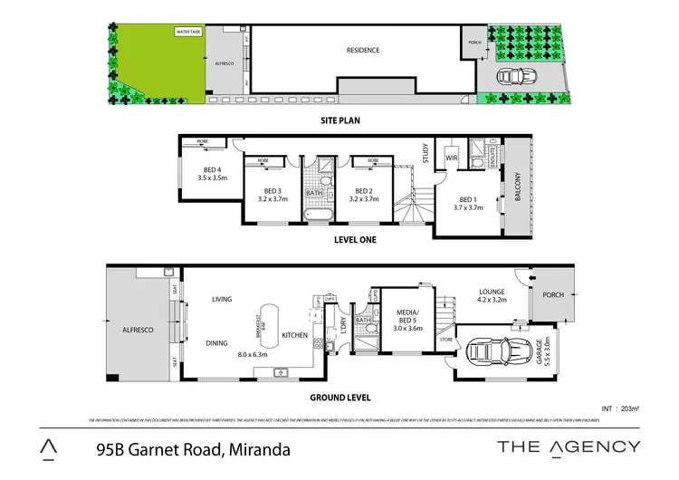 Floorplan of Homely semi-detached listing, 95b Garnet Road, Miranda NSW 2228