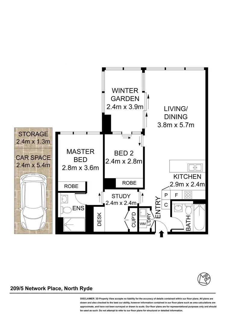 Floorplan of Homely apartment listing, 209/5 Network Place, North Ryde NSW 2113