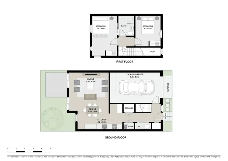 Floorplan of Homely townhouse listing, 2/5 Oxford Street, Whittington VIC 3219
