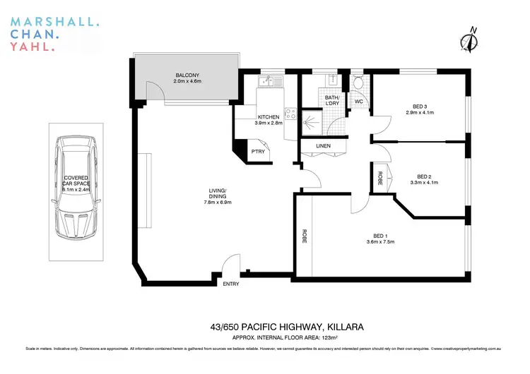 Floorplan of Homely apartment listing, 43/650 Pacific Highway, Killara NSW 2071