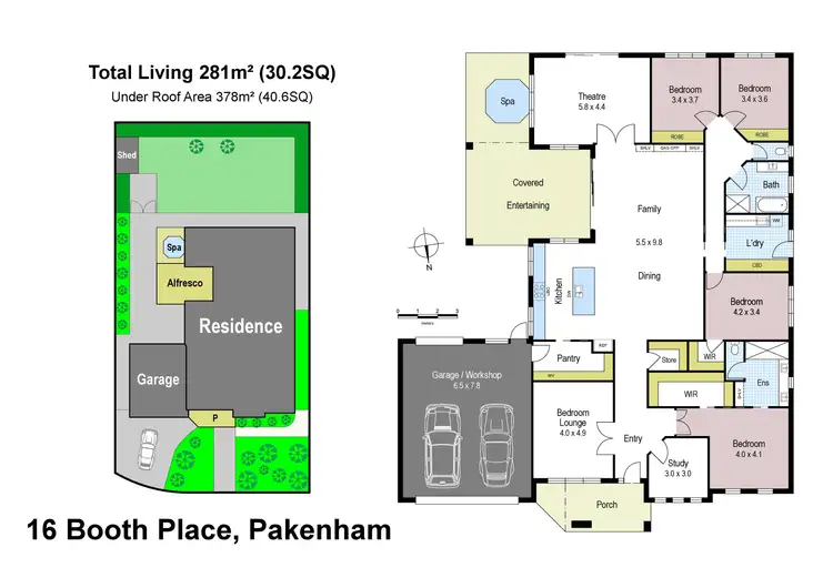 Floorplan of Homely house listing, 16 Booth Place, Pakenham VIC 3810