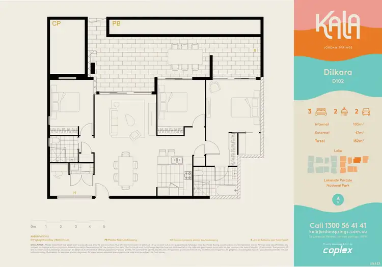 Floorplan of Homely apartment listing, D102/76-94 Lakeside Parade, Jordan Springs NSW 2747