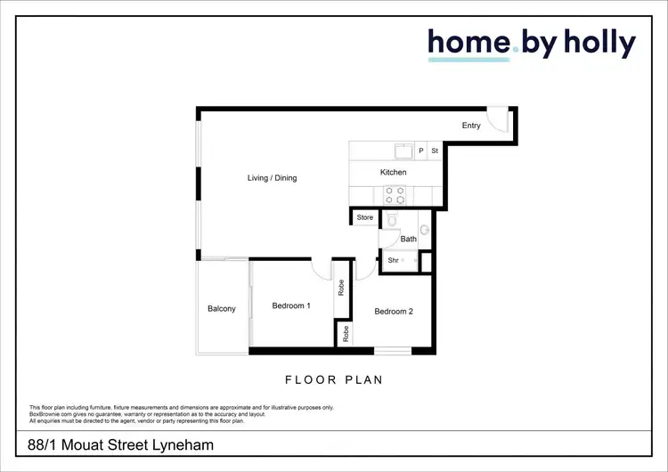 Floorplan of Homely apartment listing, 88/1 Mouat Street, Lyneham ACT 2602