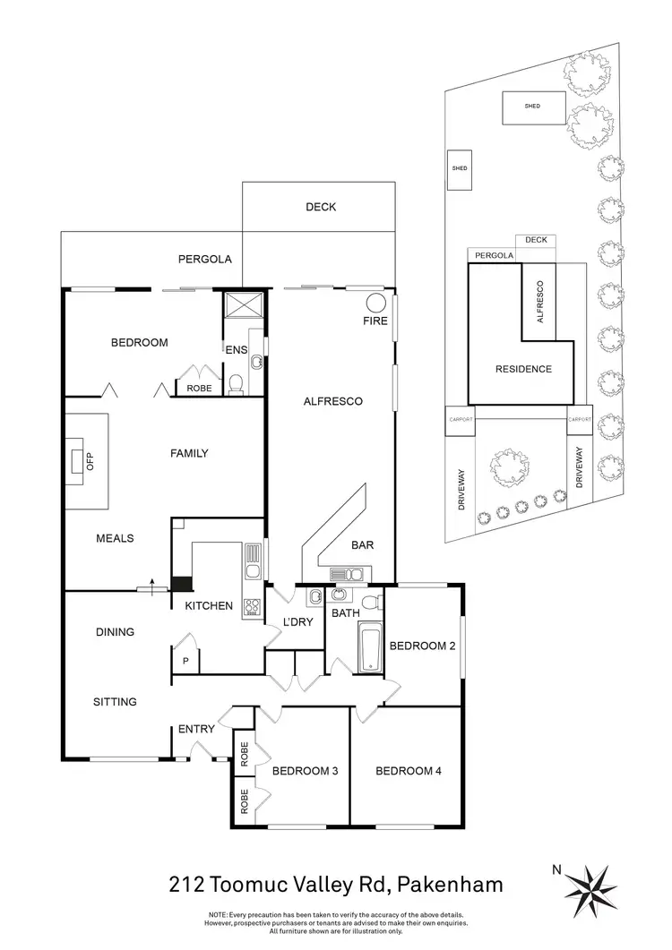 Floorplan of Homely house listing, 212 Toomuc Valley Road, Pakenham VIC 3810