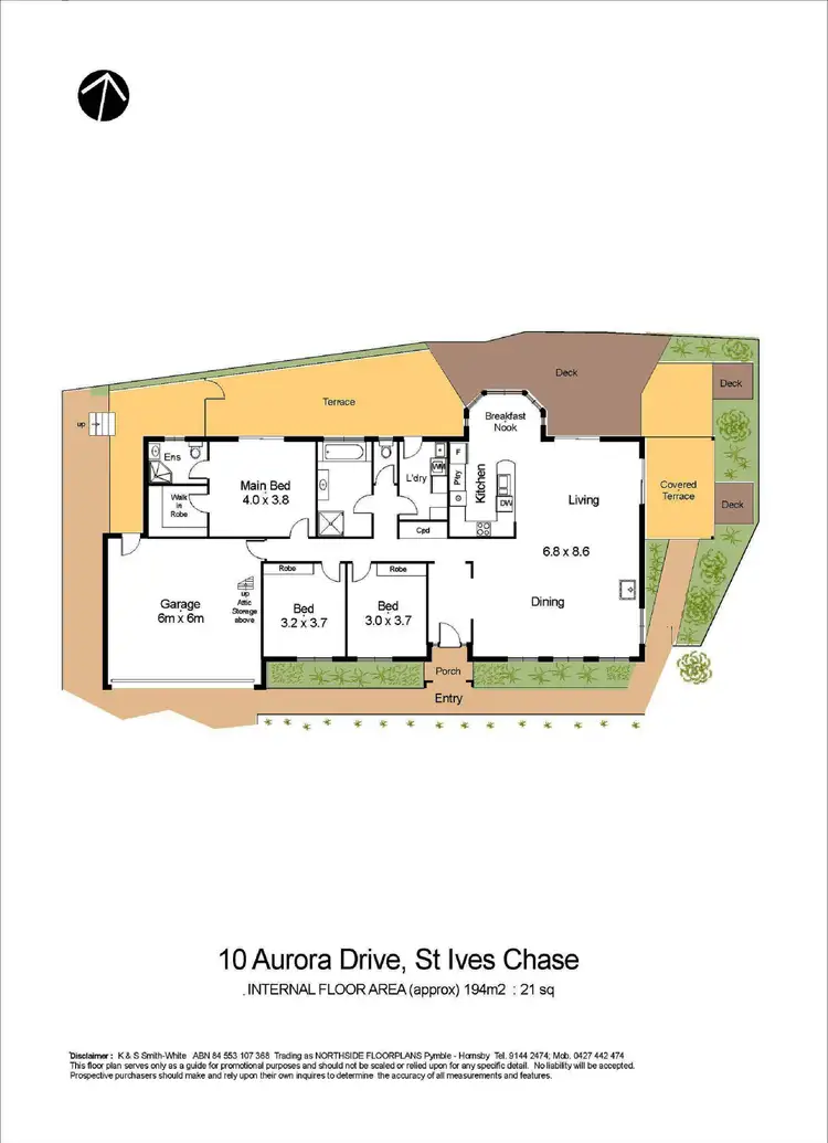 Floorplan of Homely villa listing, 10 Aurora Drive, St Ives NSW 2075