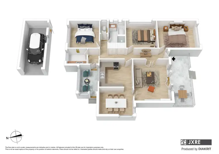 Floorplan of Homely unit listing, 1/3 Alice Street, Clayton VIC 3168