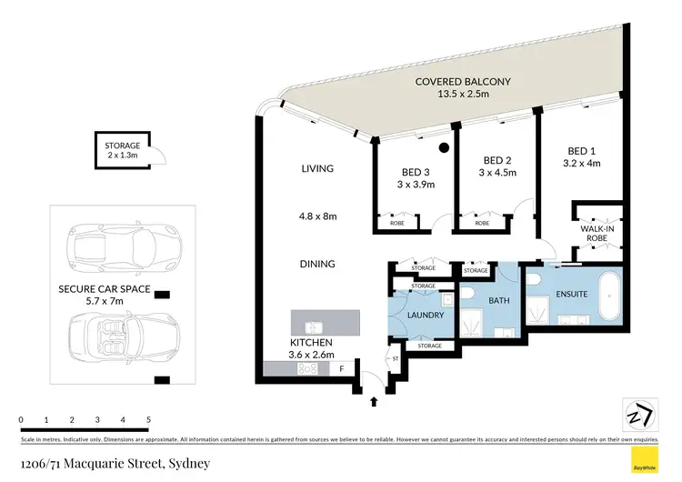 Floorplan of Homely apartment listing, 1206/71 Macquarie Street, Sydney NSW 2000