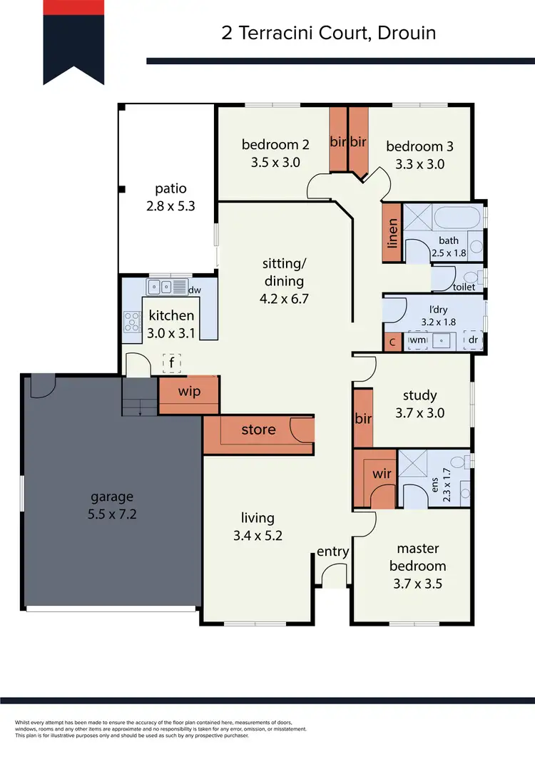Floorplan of Homely house listing, 2 Terracini Court, Drouin VIC 3818