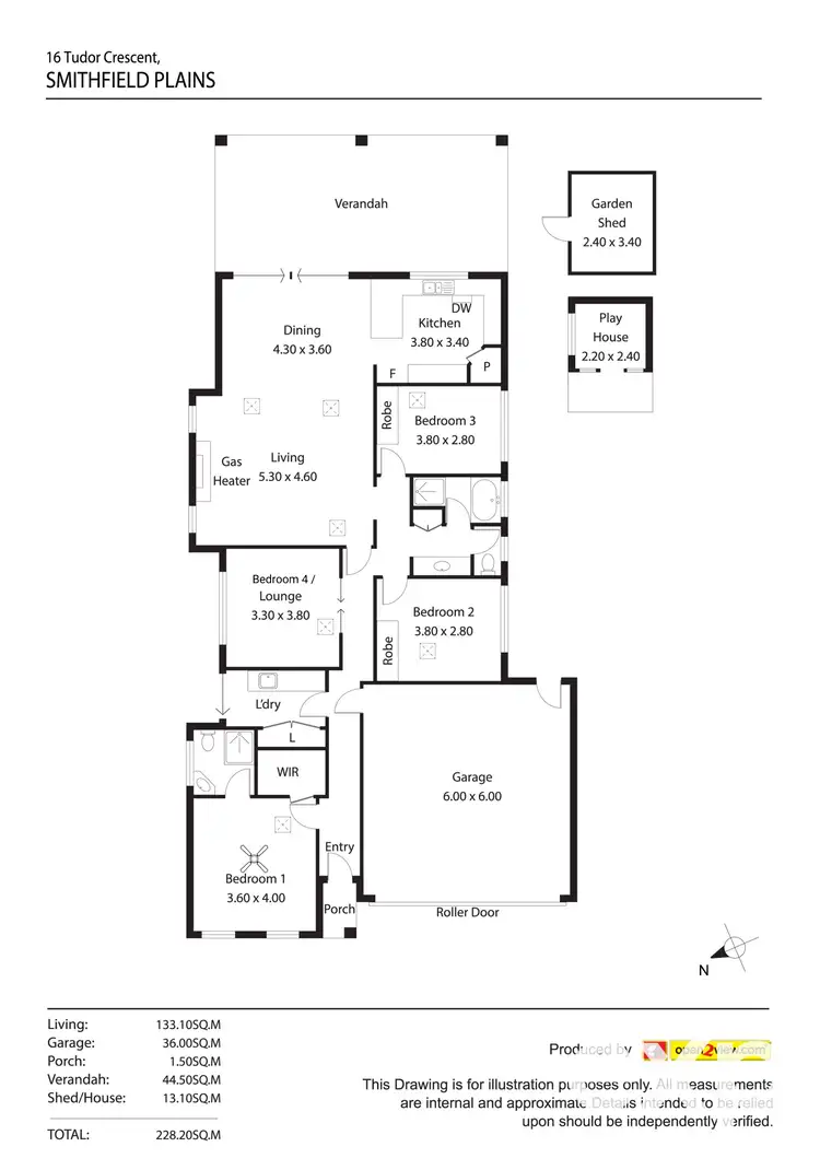 Floorplan of Homely house listing, 61 Tudor Crescent, Smithfield Plains SA 5114