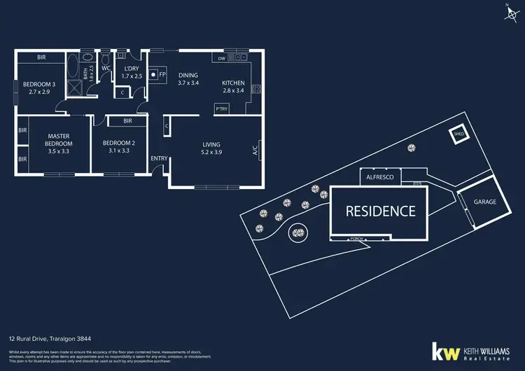 Floorplan of Homely house listing, 12 Rural Drive, Traralgon VIC 3844
