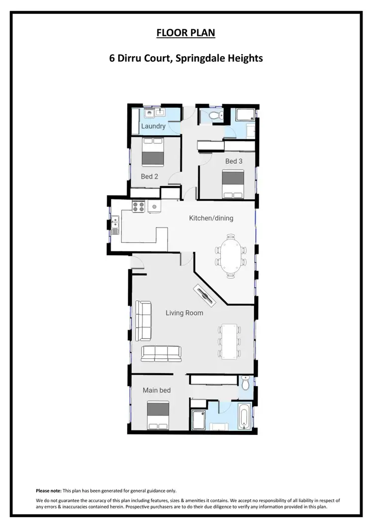 Floorplan of Homely house listing, 6 Dirru Court, Springdale Heights NSW 2641