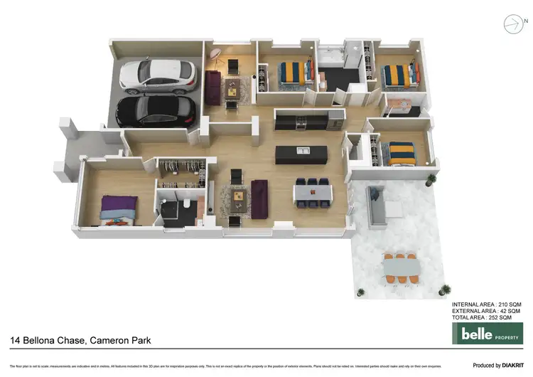 Floorplan of Homely house listing, 14 Bellona Chase, Cameron Park NSW 2285