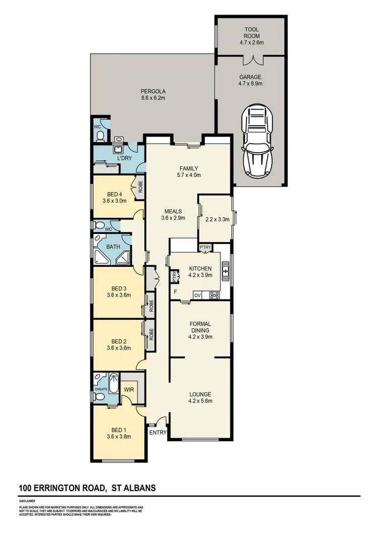 Floorplan of Homely house listing, 100 Errington Road, St Albans VIC 3021