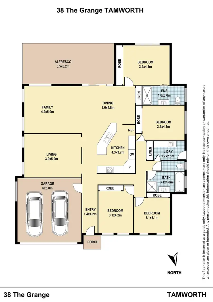 Floorplan of Homely house listing, 38 The Grange, Tamworth NSW 2340