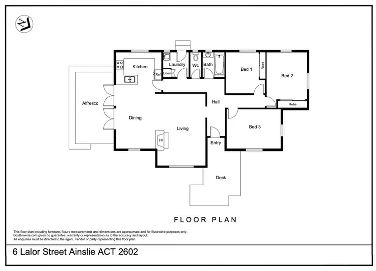 Floorplan of Homely house listing, 6 Lalor Street, Ainslie ACT 2602