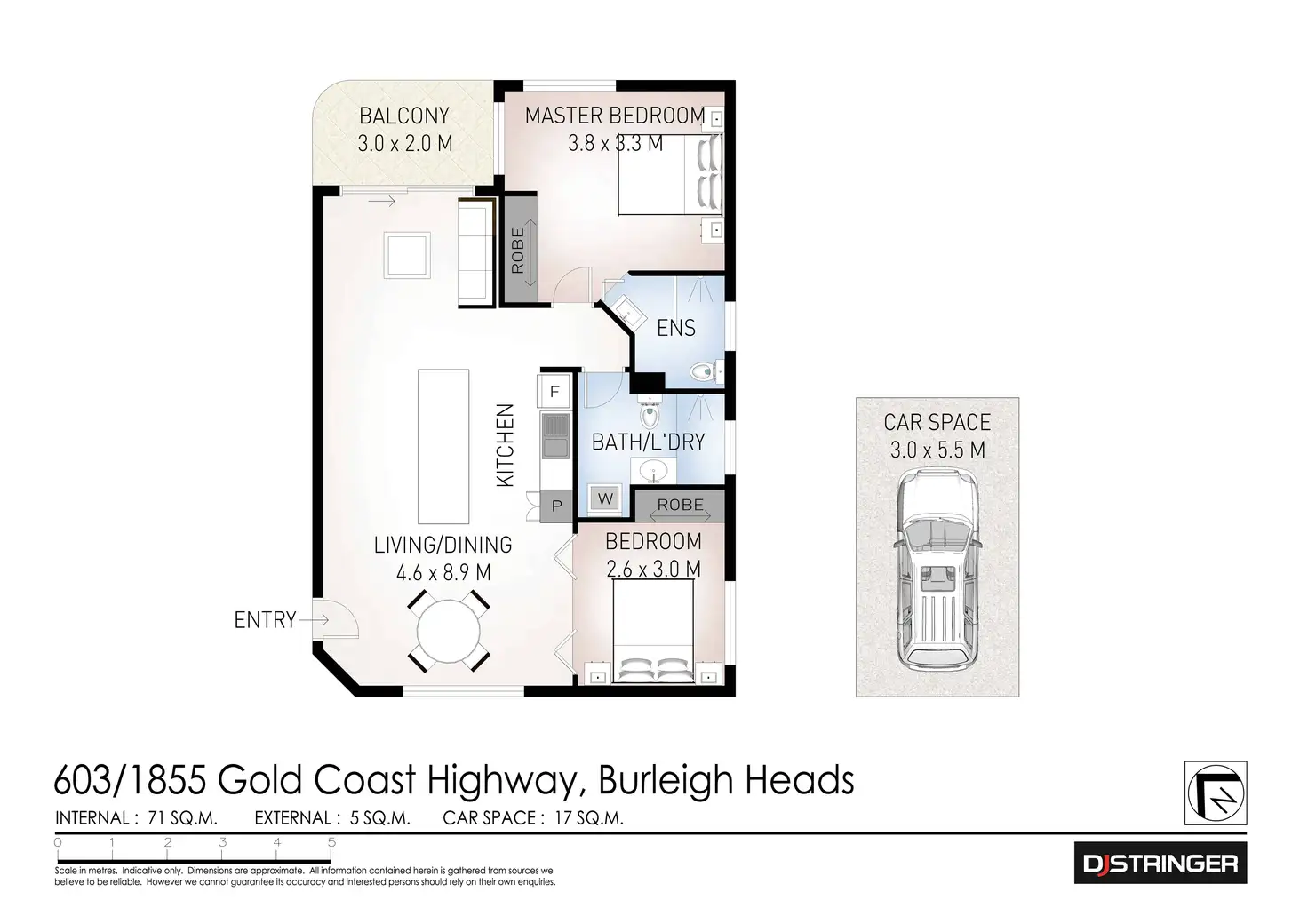 Floorplan of Homely unit listing, Level 6/603/1855 Gold Coast Highway, Burleigh Heads QLD 4220