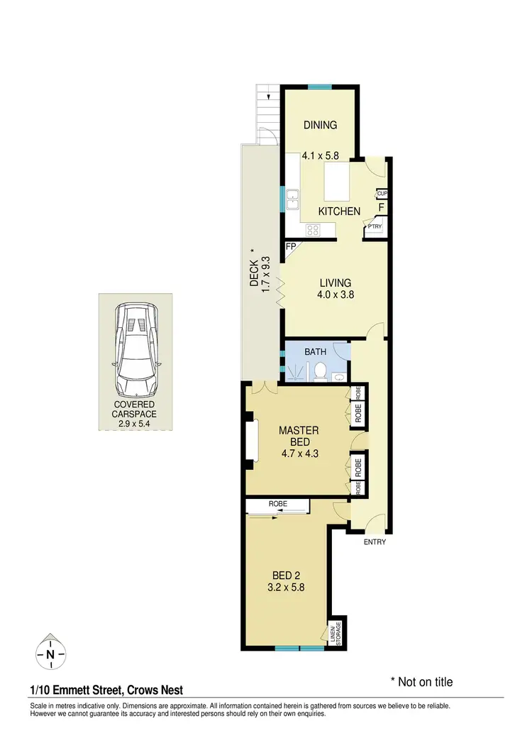 Floorplan of Homely apartment listing, 1/10 Emmett Street, Crows Nest NSW 2065