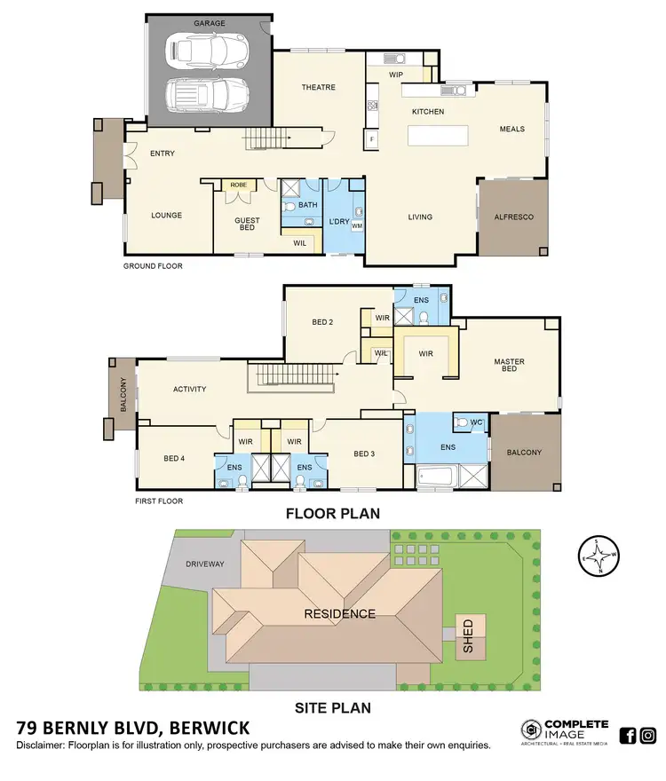 Floorplan of Homely house listing, 79 Bernly Boulevard, Berwick VIC 3806