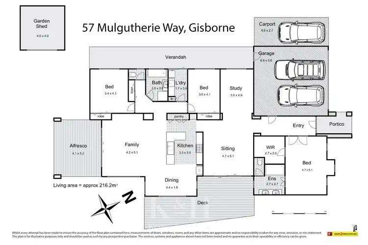 Floorplan of Homely house listing, 57 Mulgutherie Way, Gisborne VIC 3437