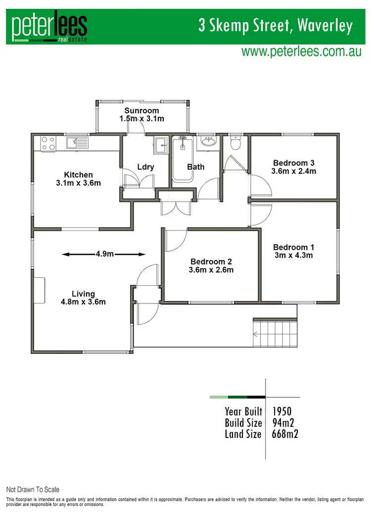 Floorplan of Homely house listing, 3 Skemp Street, Waverley TAS 7250