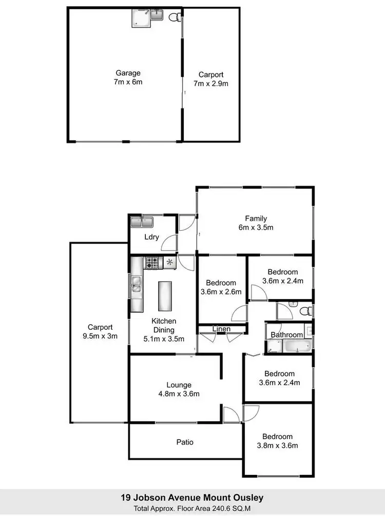 Floorplan of Homely house listing, 19 Jobson Avenue, Mount Ousley NSW 2519