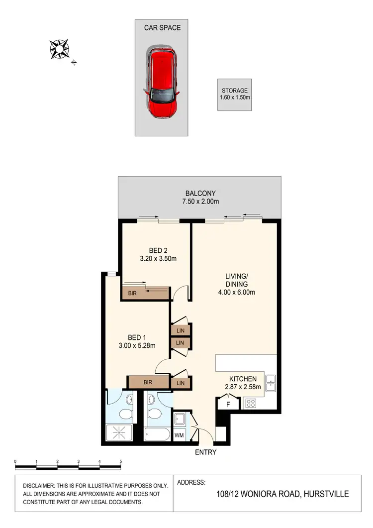 Floorplan of Homely apartment listing, 108/12 Woniora Road, Hurstville NSW 2220