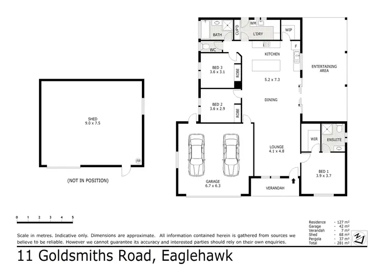 Floorplan of Homely house listing, 11 Goldsmiths Road, Eaglehawk VIC 3556