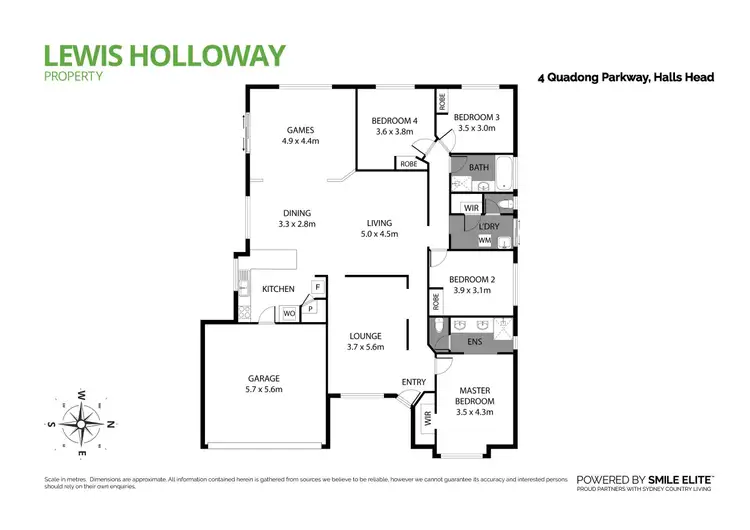 Floorplan of Homely house listing, 4 Quandong Parkway, Halls Head WA 6210