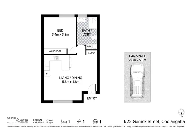 Floorplan of Homely unit listing, 1/22 Garrick Street, Coolangatta QLD 4225