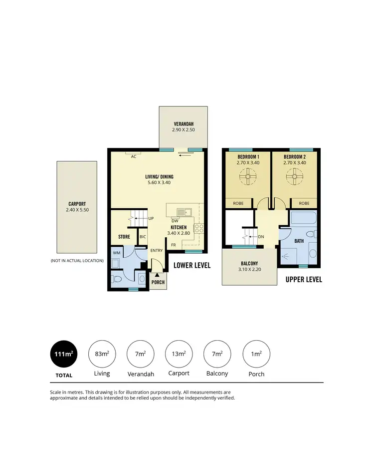 Floorplan of Homely townhouse listing, 14C Kinnaird Avenue, Richmond SA 5033